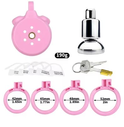 Flat Chastity Cage with Innie Insert