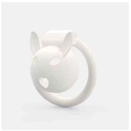 Snow Bunny Chastity Cage - 4 Rings Included