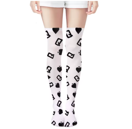 Queen of Spade Thigh Highs