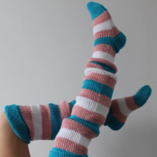 Trans Flag Socks